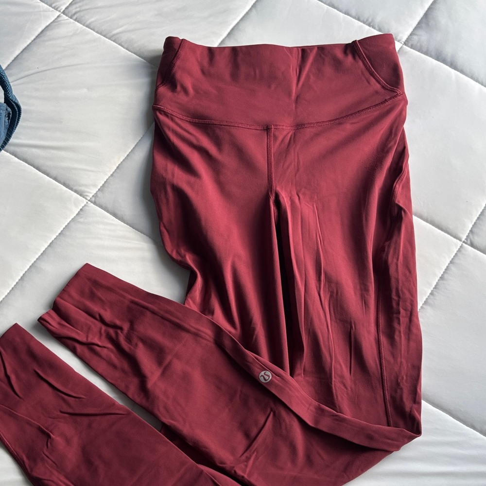 Lululemon Athletica Deep Red Leggings